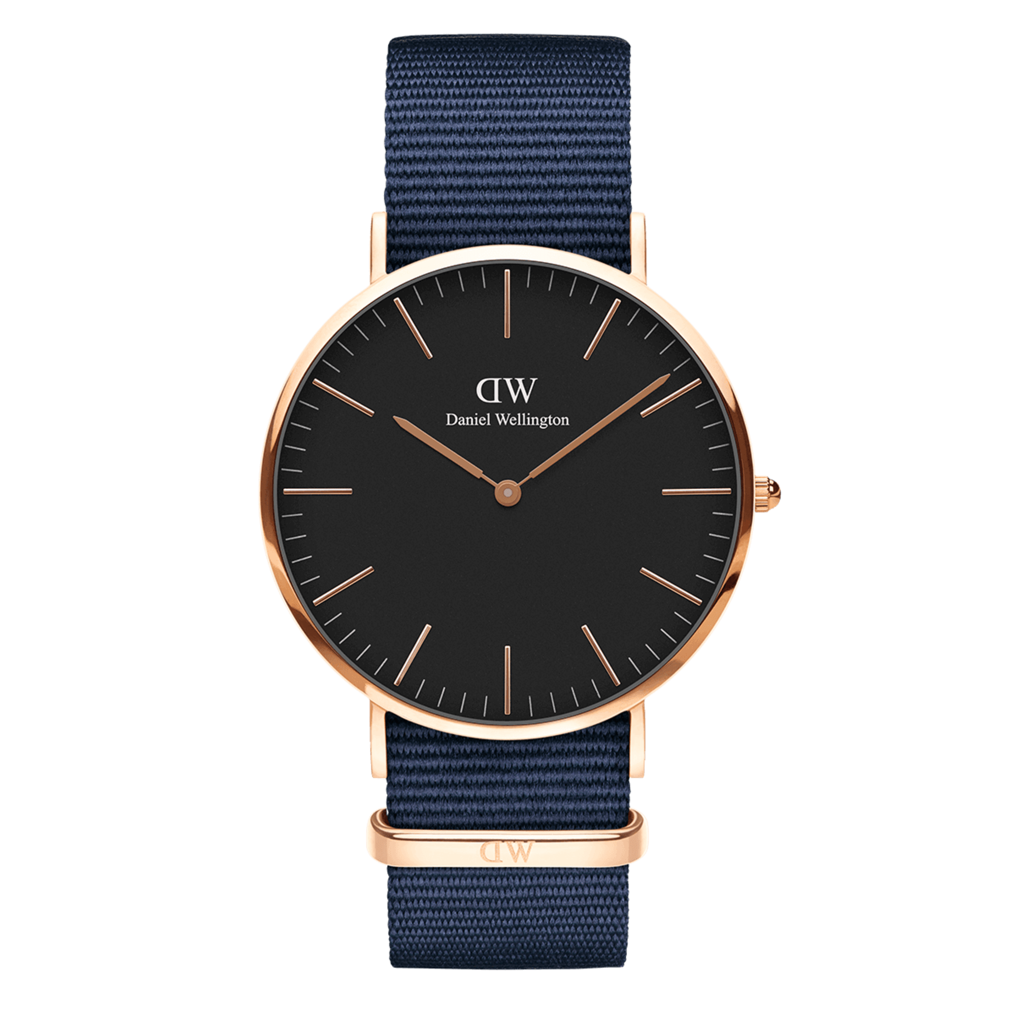 Bayswater Men s watch in rose gold black dial 40mm DW
