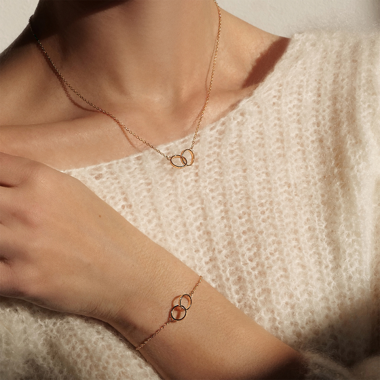 Elan Unity Bracelet Rose Gold