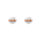 Aspiration Earrings Rose Gold Satin White